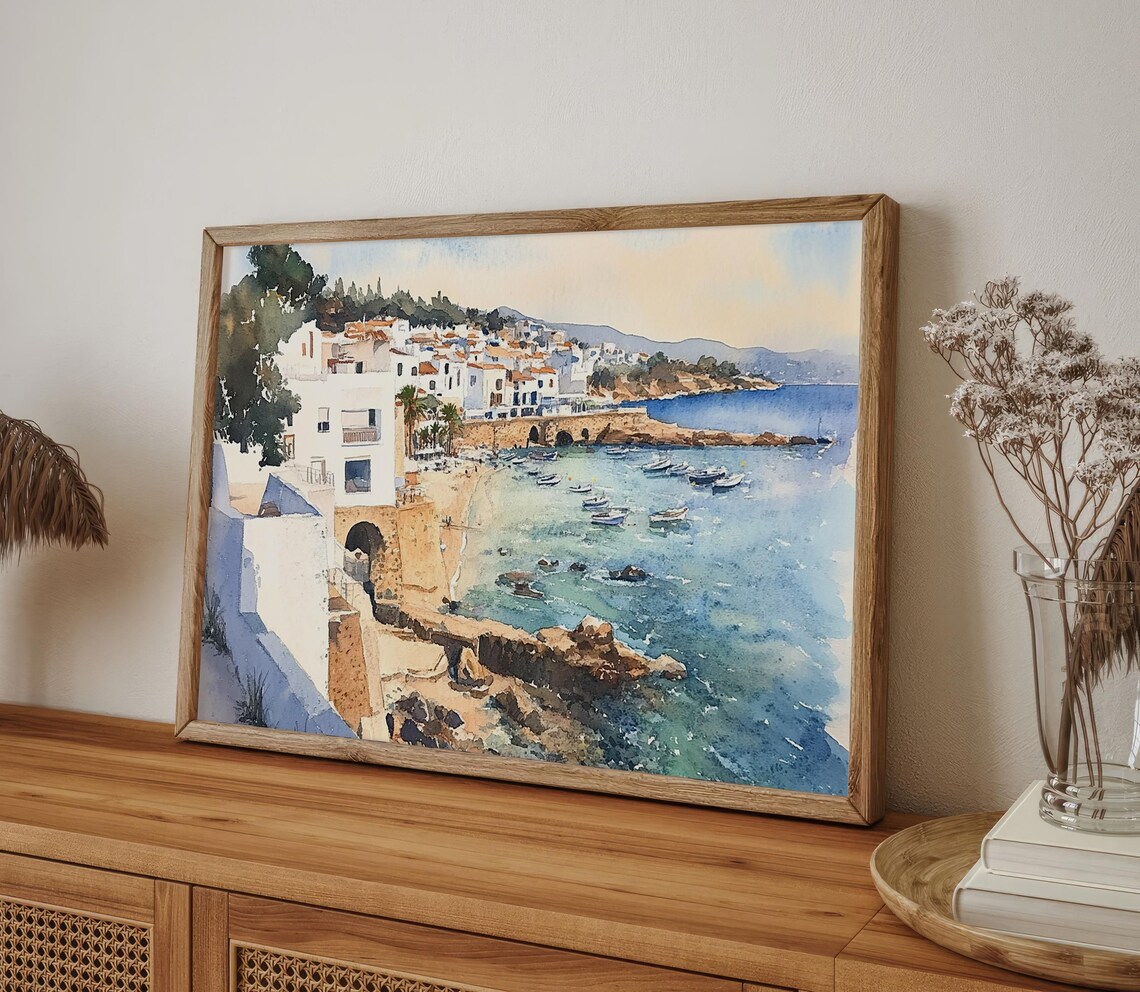 Calella De Palafrugell Watercolor Travel Poster - Image 5