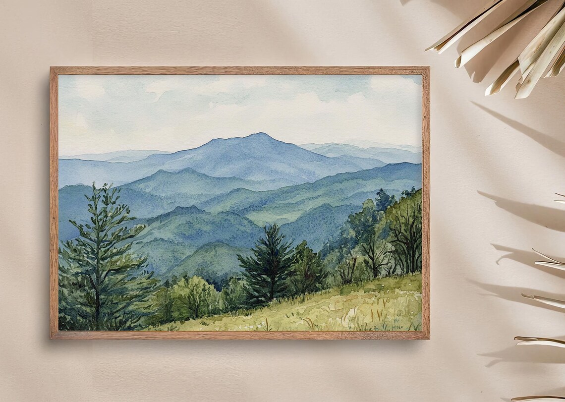 Roan Mountain Watercolor Art Print, Tennessee Landscape - Image 3