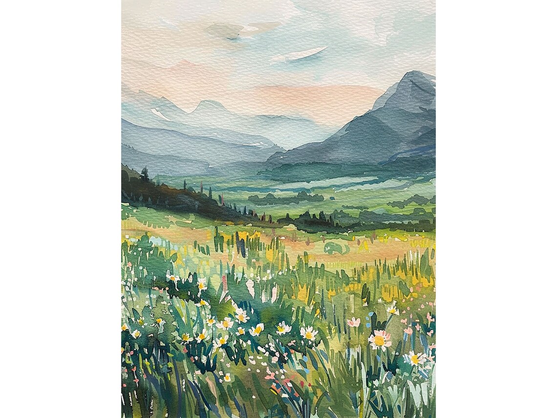 Great Basin Spring Landscape Art Print, Nevada