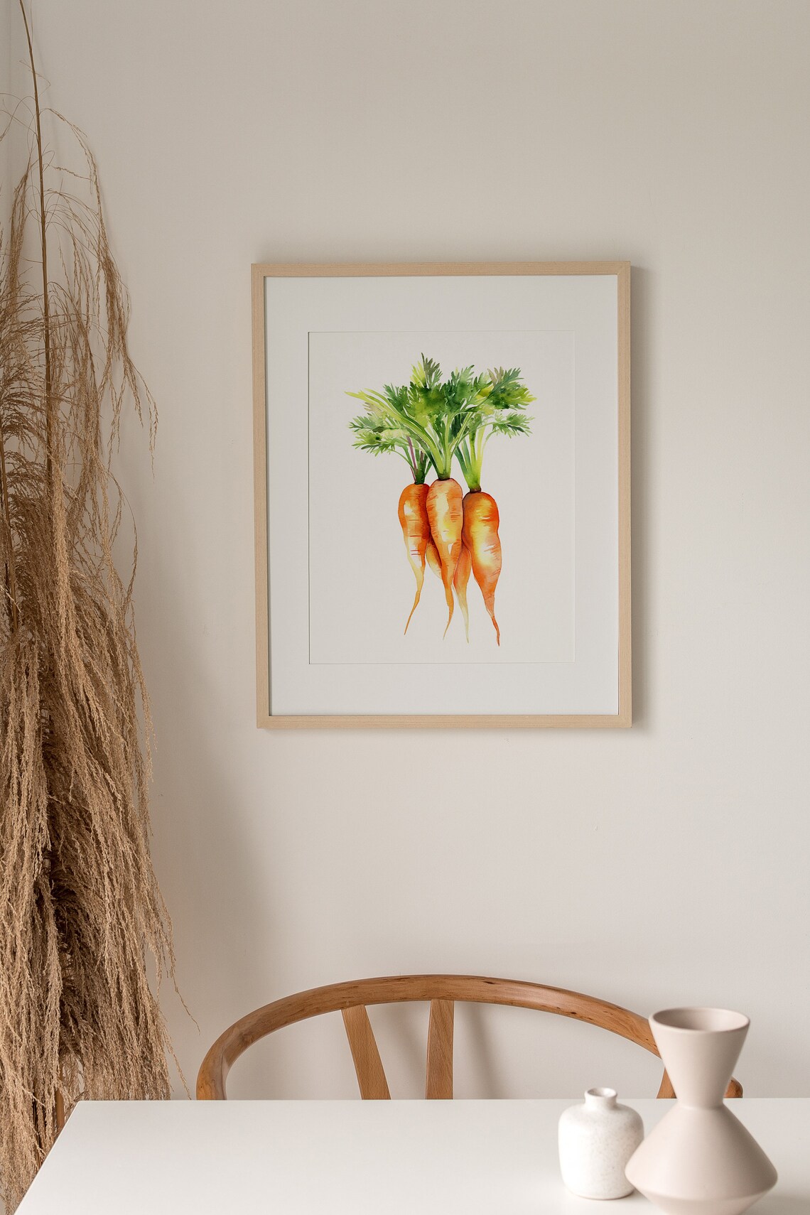Carrot Watercolor Art Print, Kitchen Wall Decor - Image 3
