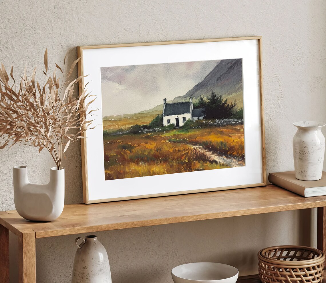 Slieve League County Donegal Art Print, Irish Cottage - Image 5