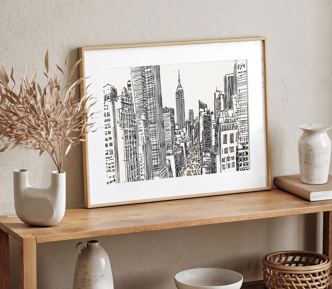 New York City Skyline Watercolor Art Print - Image 2