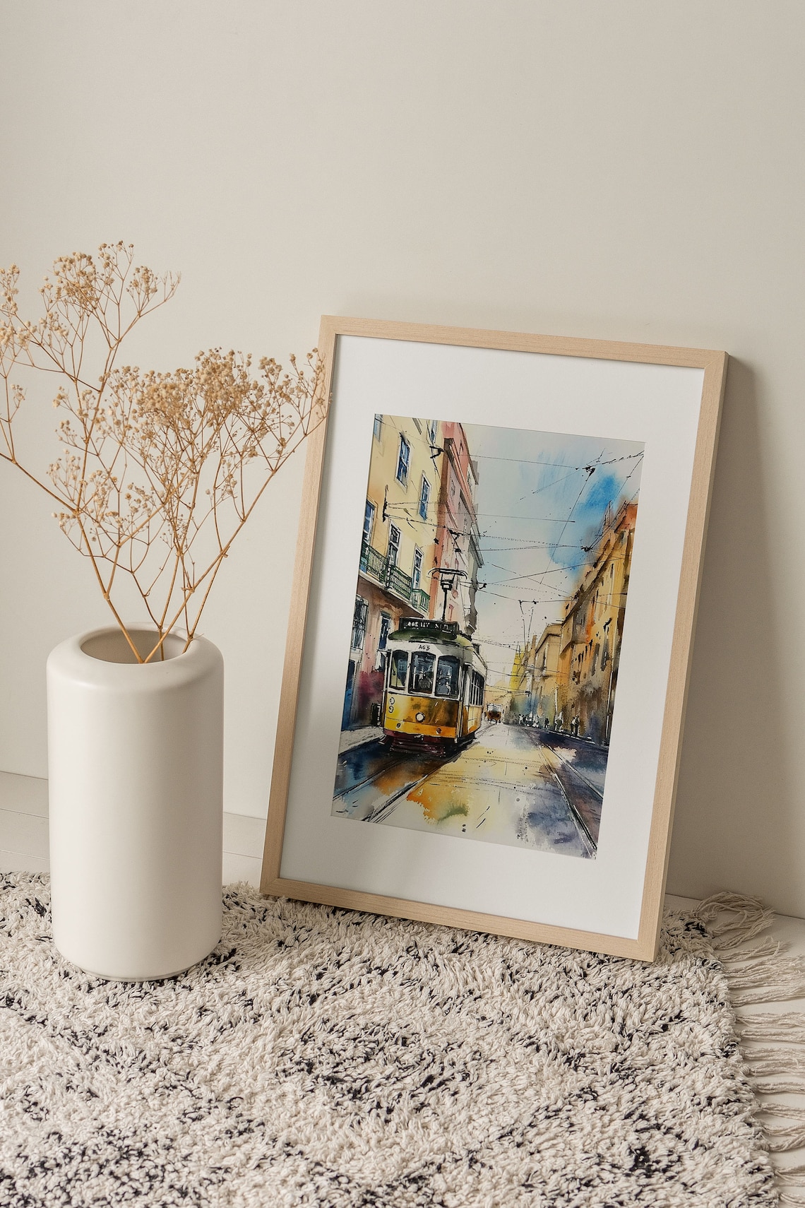 Lisbon Watercolor Art Print, Portugal Cityscape - Image 2