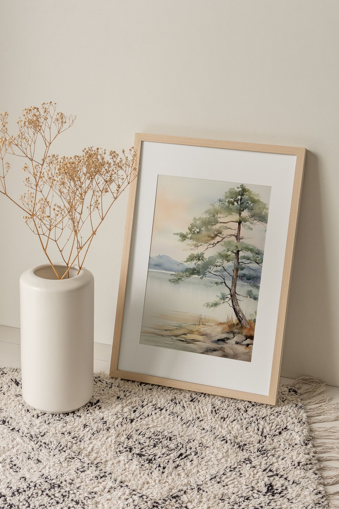 Jenny Lake Watercolor Art Print, Wyoming Landscape - Image 2