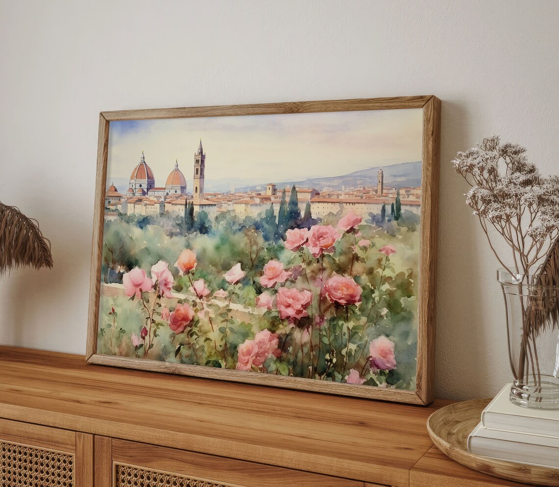 Florence Watercolor Italian Cityscape Art Print - Image 5