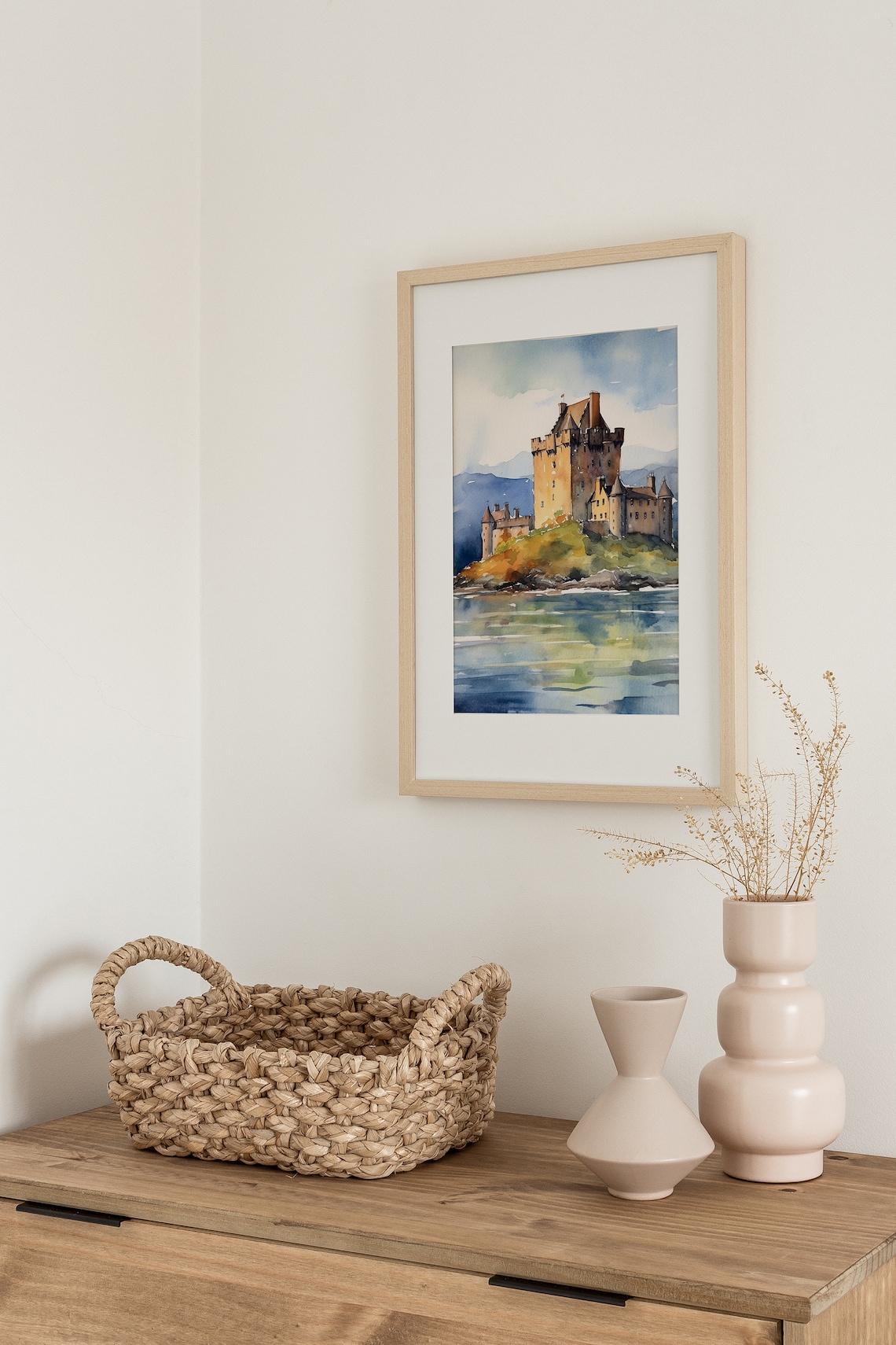Eilean Donnain Castle Watercolor Art Print, Scotland - Image 2