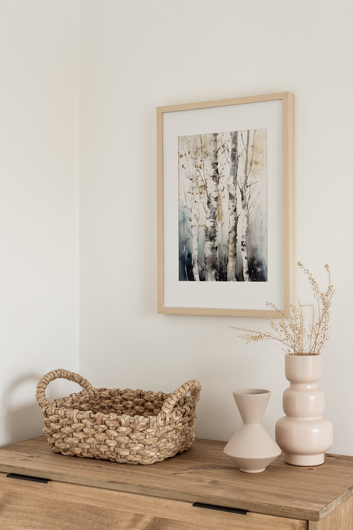 Birch Trees Watercolor Aspen Landscape Art Print - Image 3