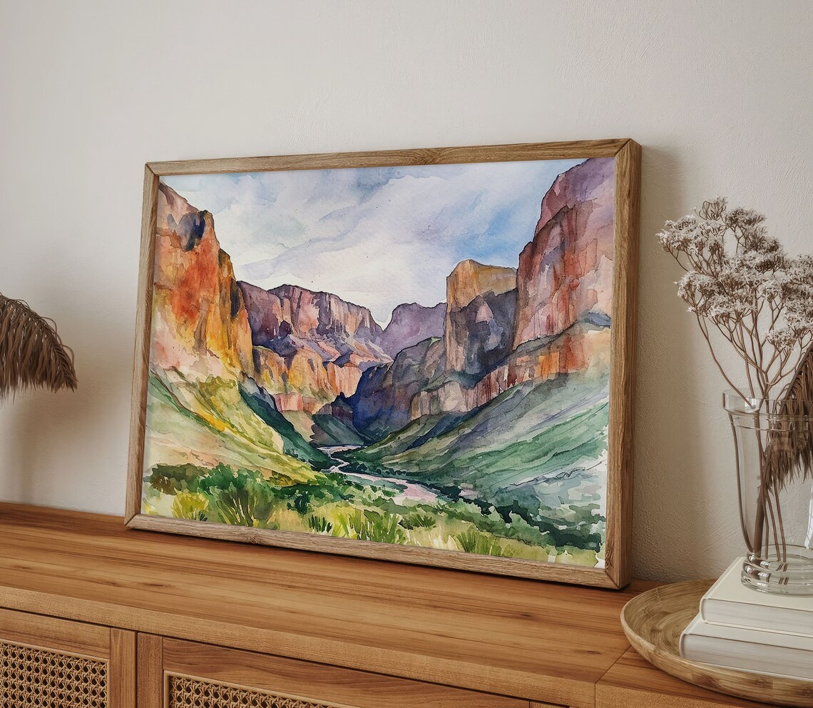 Big Bend National Park Watercolor Art Print - Image 5