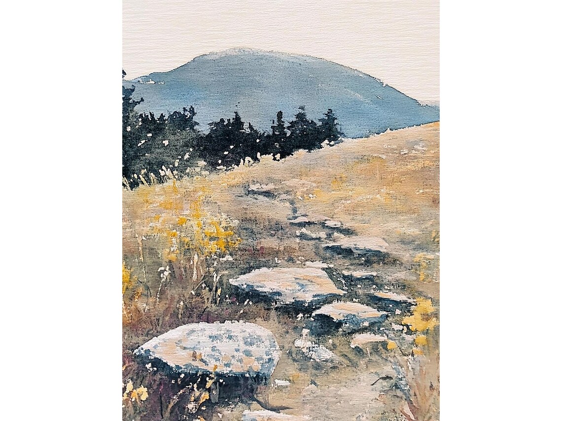 Guanella Pass Colorado Mountain Trail Watercolor Hiking Poster