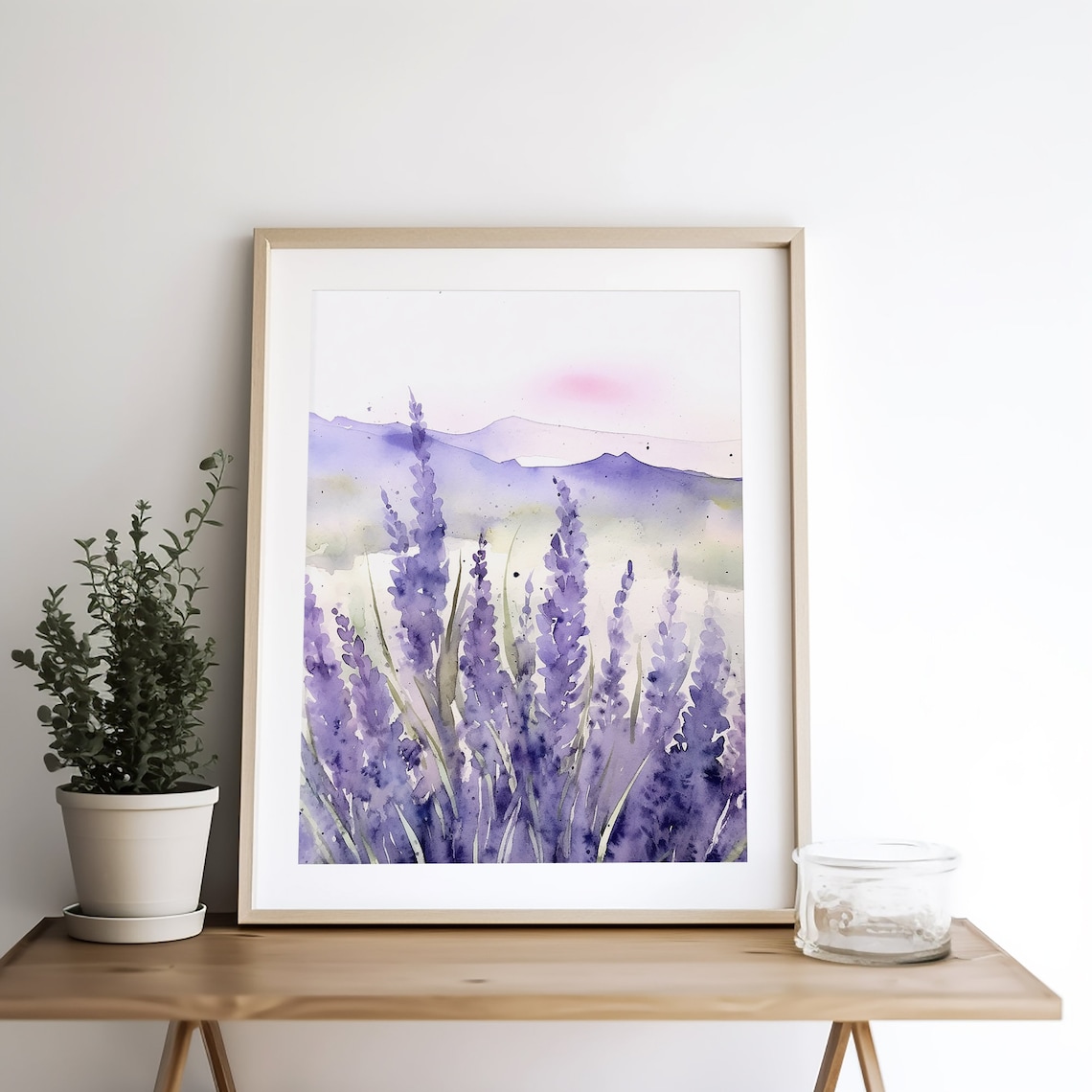 Lavender Valley Painting Oregon Mountain Field Poster - Image 4