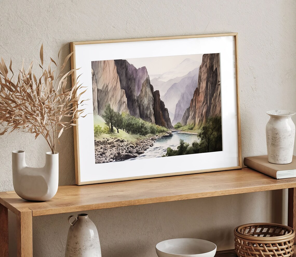Black Canyon Painting, Gunnison Colorado Art Print - Image 5