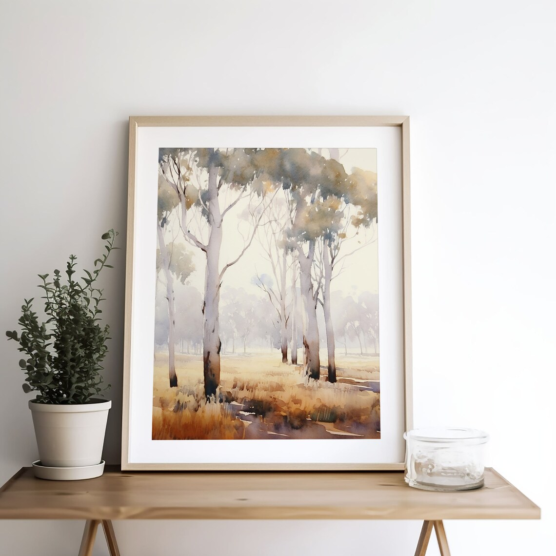Eucalyptus Trees Santa Barbara Watercolor Art Print - Image 3