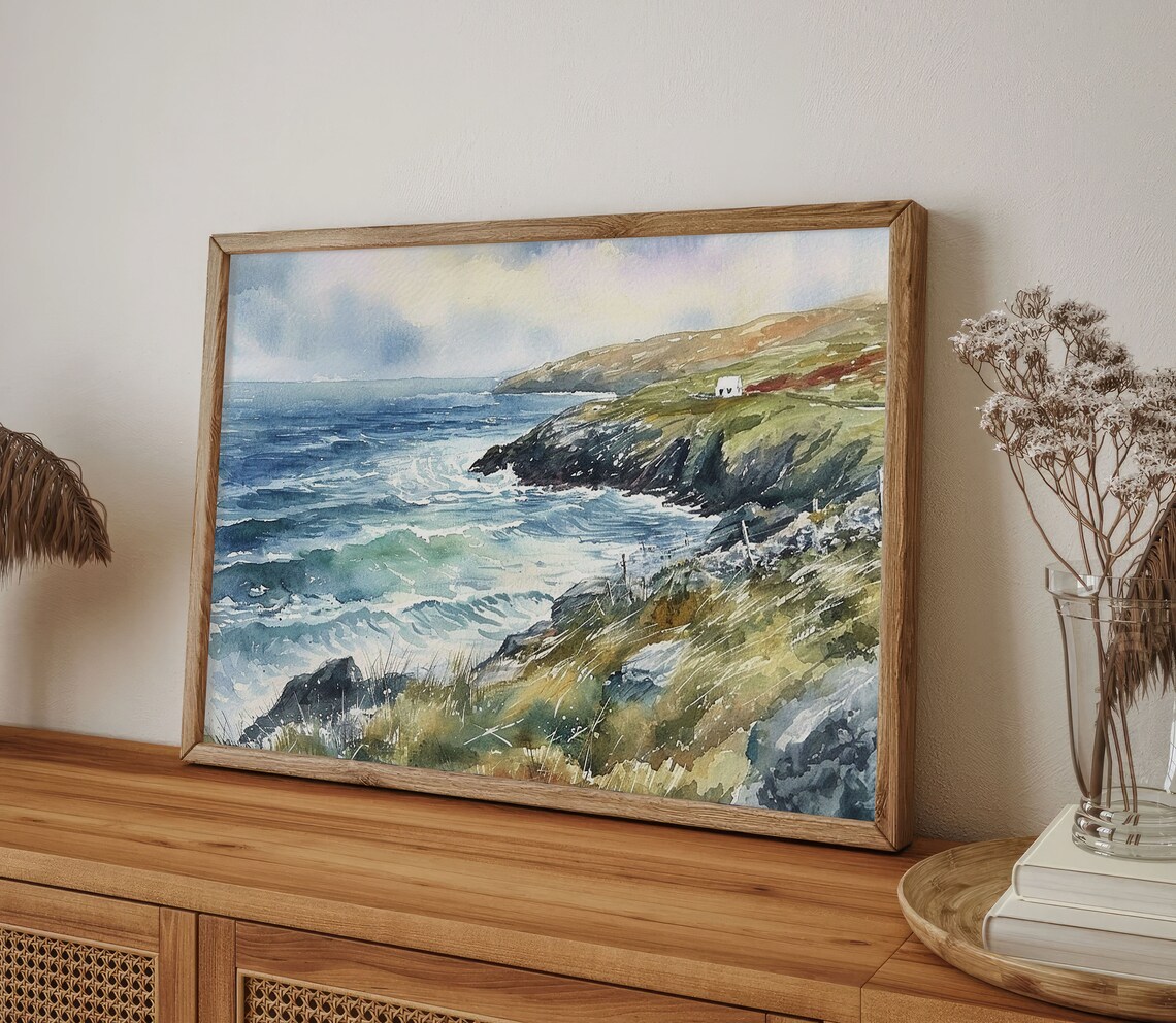 Wild Atlantic Way Ireland Coastal Watercolor Art Print - Image 5