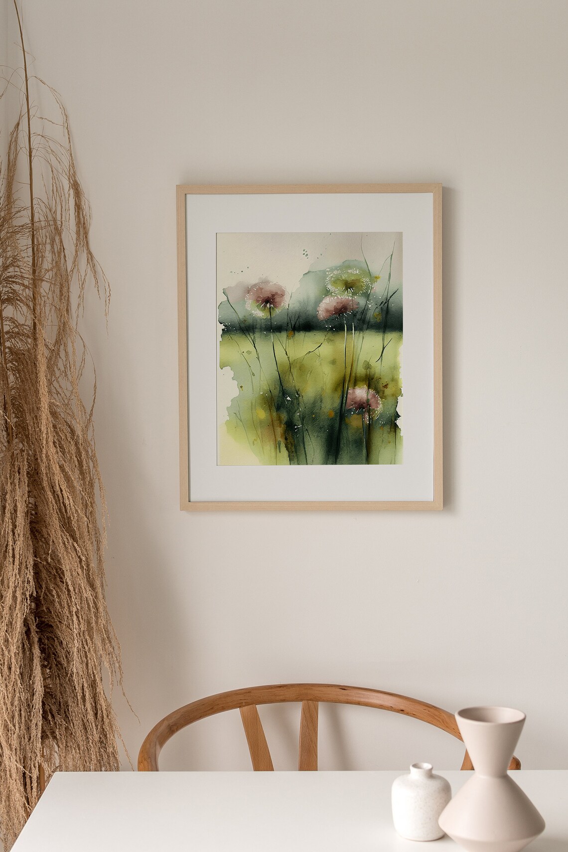 Dandelion Watercolor Meadow Art Print, Floral Wildflowers - Image 5