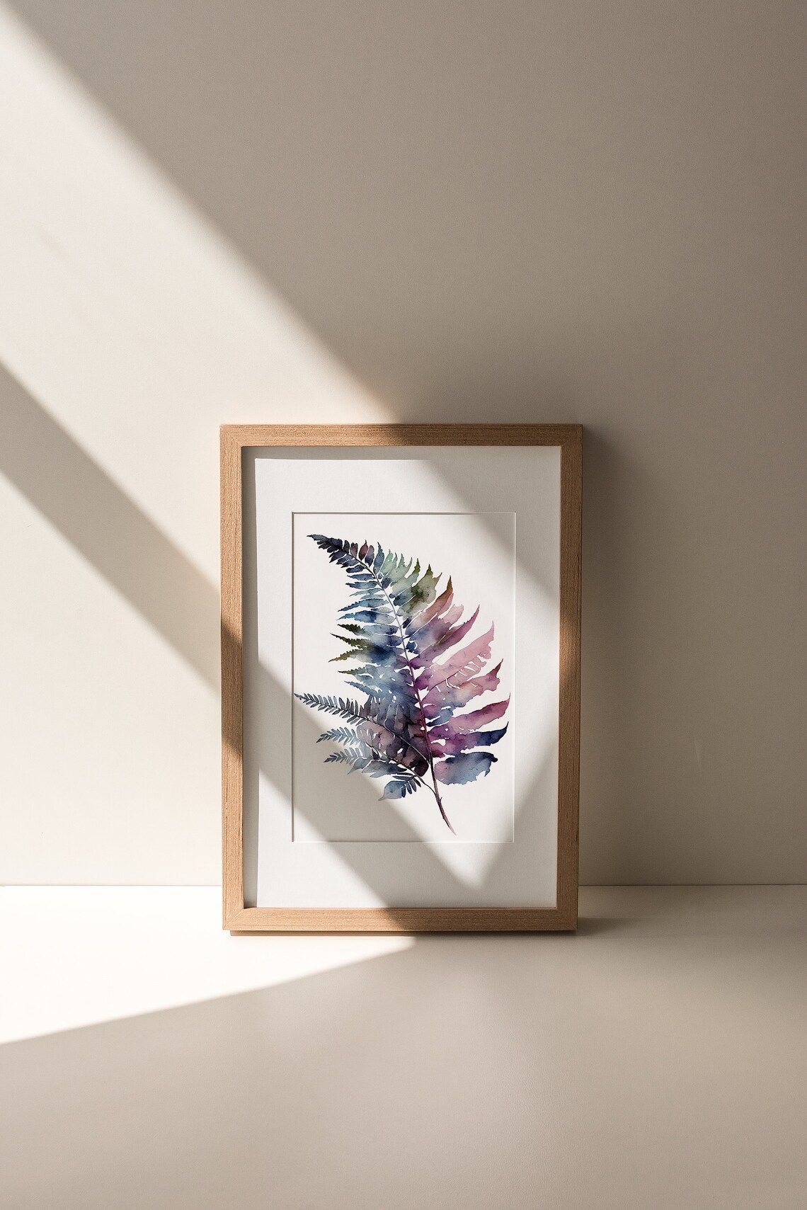 Fern Watercolor Botanical Art Print, Floral Design - Image 4