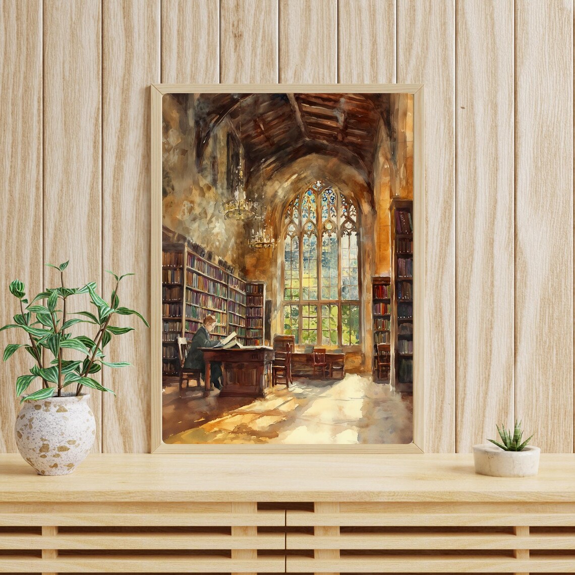Oxford Library Grand Reading Room Art Print, University Study - Image 4