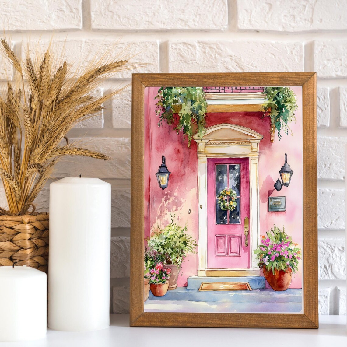 Rainbow Row Door, Charleston Watercolor Art Print - Image 2