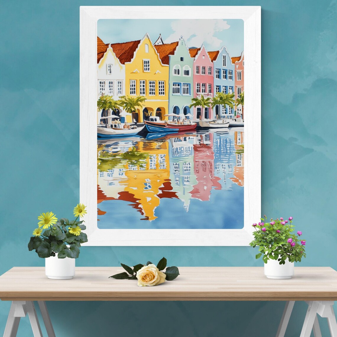 Willemstad Curaçao Harbor View, Travel Poster - Image 2