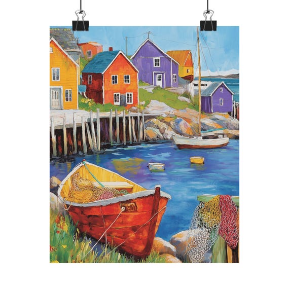 Newfoundland Coastal Seascape Art Print, Canada