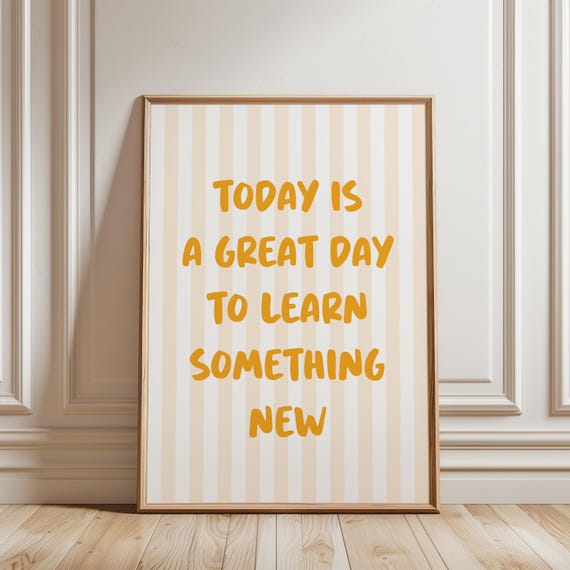 Motivational Quote Poster, Classroom Affirmation Decor