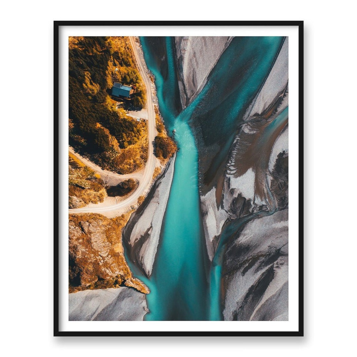 Iceland Blue River Landscape Travel Poster - Image 3