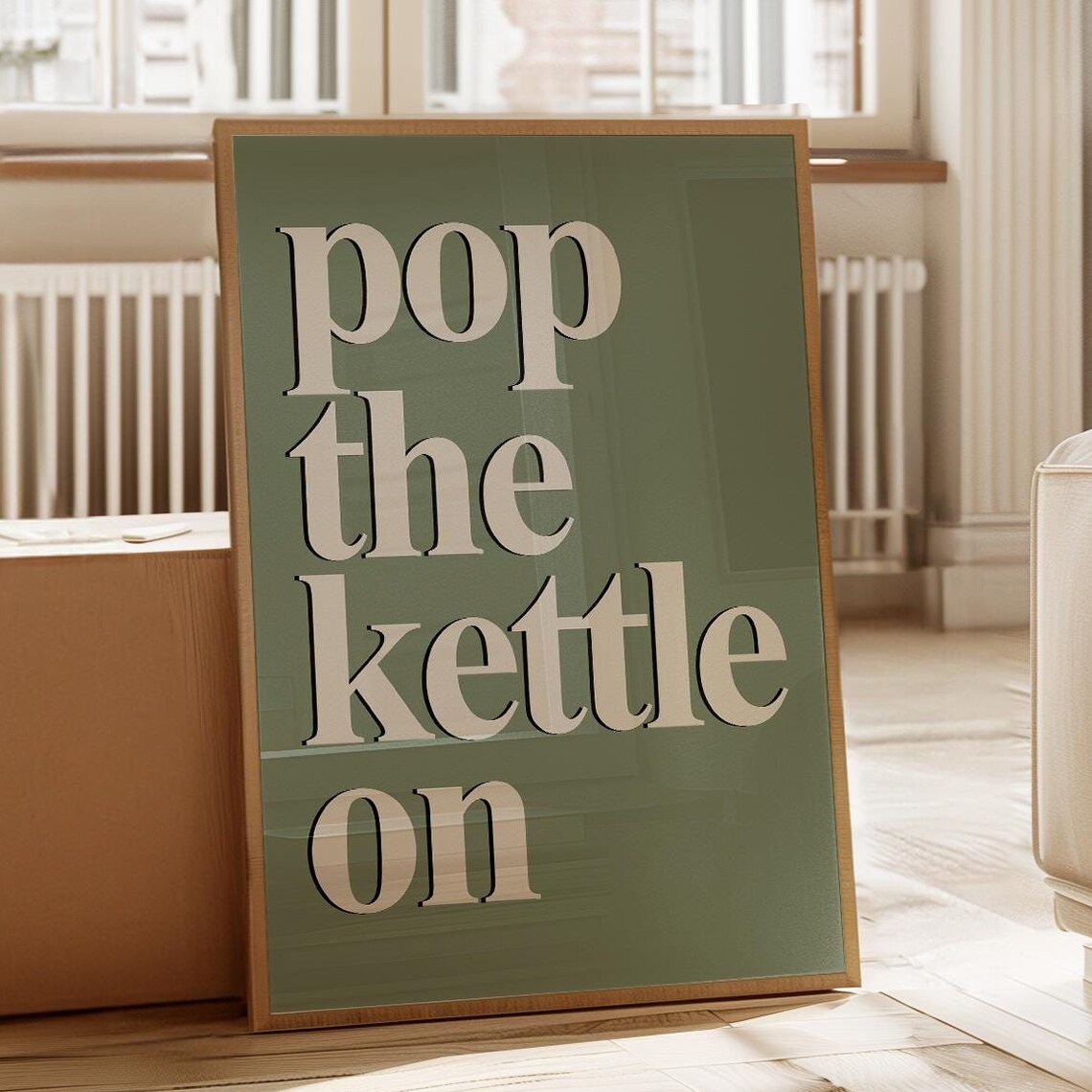 Pop The Kettle On Kitchen Eclectic Art Print