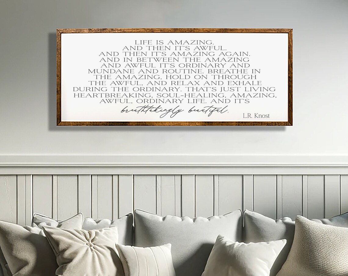 Life Is Amazing Quote, Inspirational Art Print