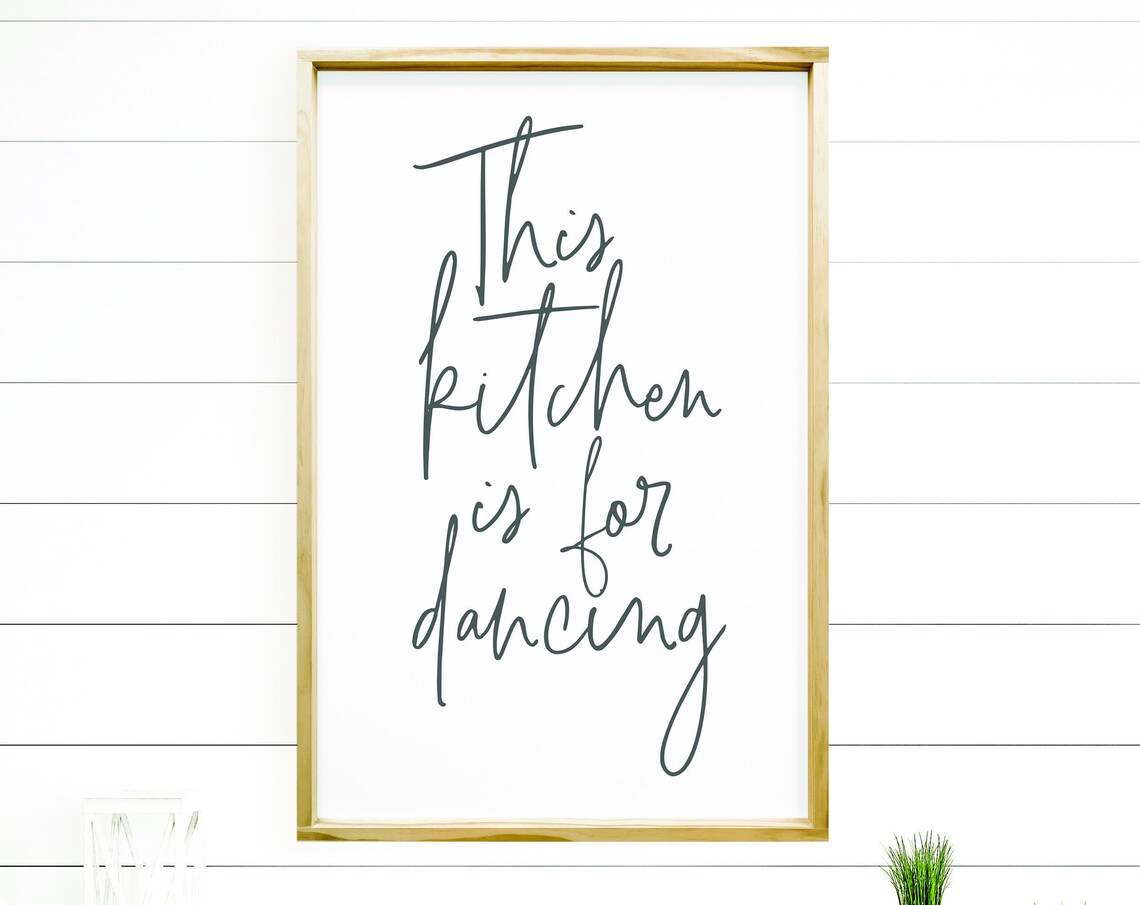 This Kitchen Is For Dancing Quote Poster, Kitchen Decor