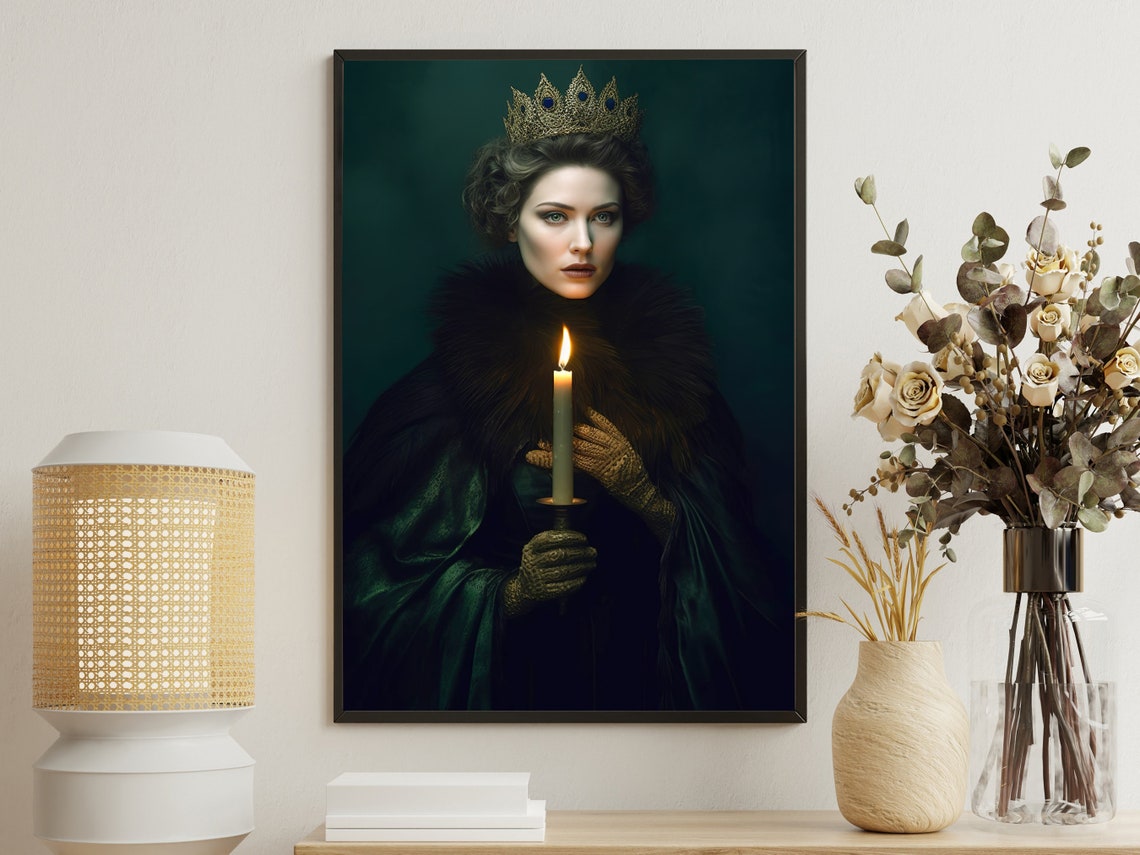 Dark Victorian Woman Painting Victorian Art Print Victorian Print Gothic Woman Art Print Victorian Woman Poster Print