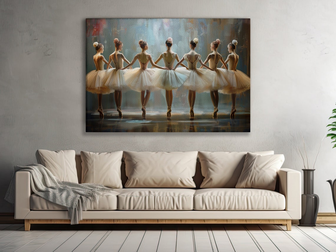 Vintage Ballet Painting Art Print Retro Ballet Dancing Poster Print - Image 4