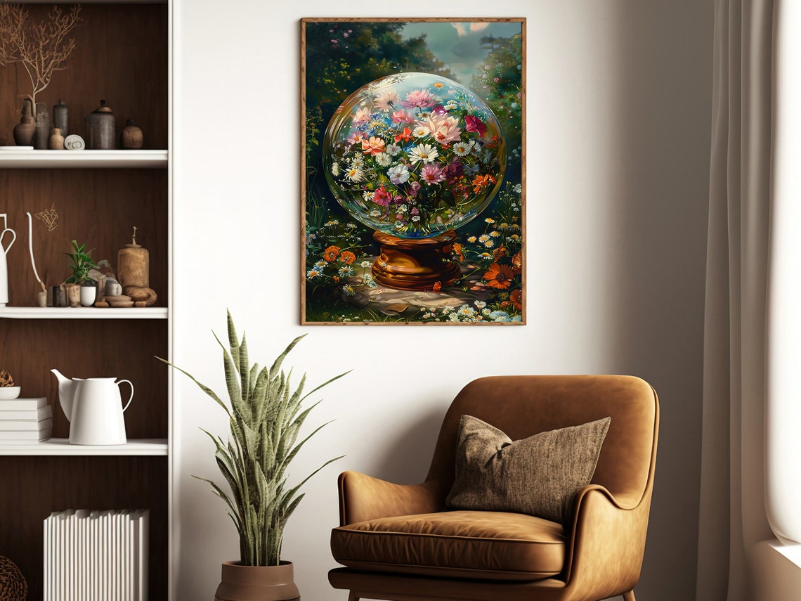 Cottage Flowers Ball Painting Flowers Art Print Flowers Print Esthetic Flowers Poster Flowers Wall Art - Image 4