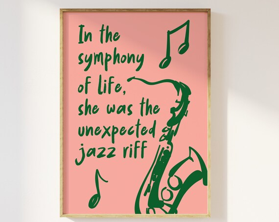 Symphony Of Life Feminine Typography Music Art Print