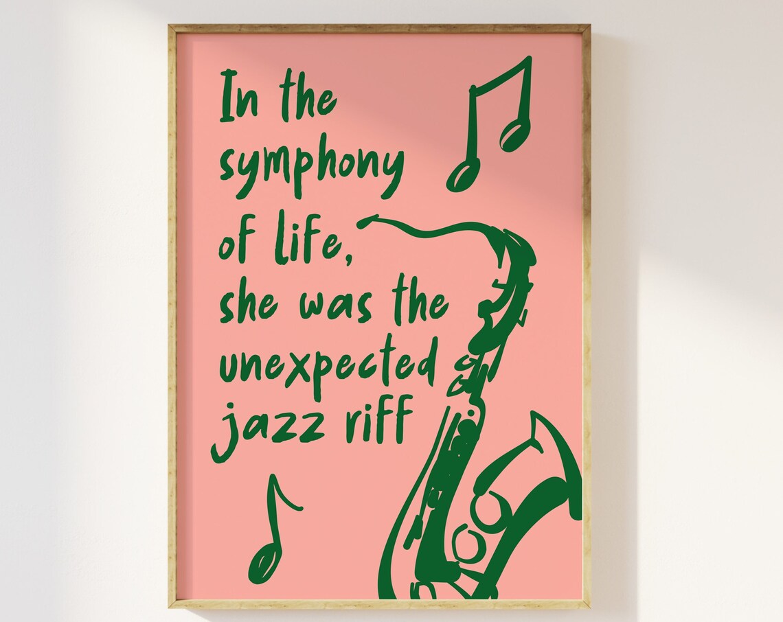 Symphony Of Life Feminine Typography Music Art Print