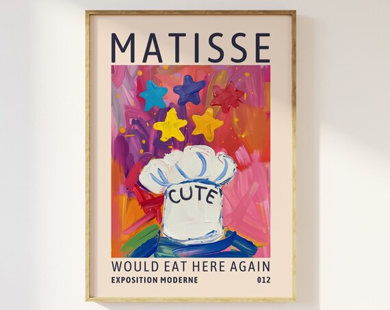 Matisse Chef Hat Five Star Restaurant Kitchen Exposition Poster