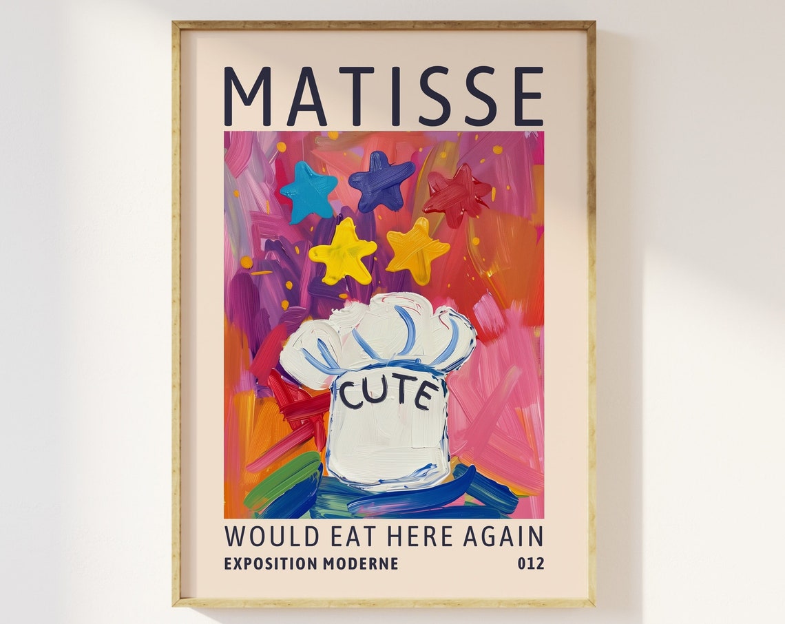 Matisse Chef Hat Five Star Restaurant Kitchen Exposition Poster