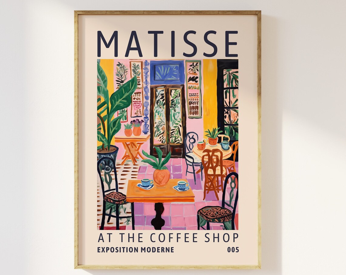 Matisse Coffee Shop Exhibition Art Print