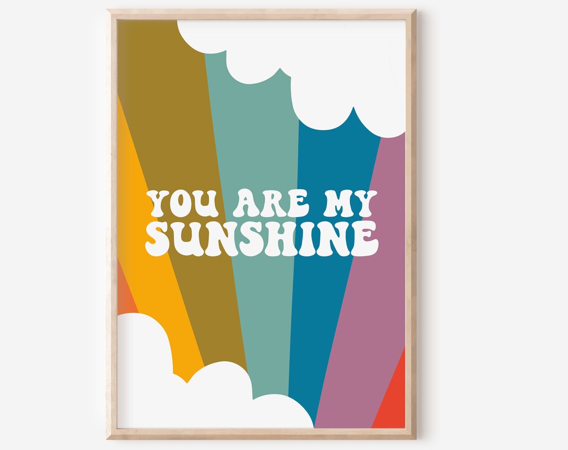You Are My Sunshine Kids Nursery Art Print
