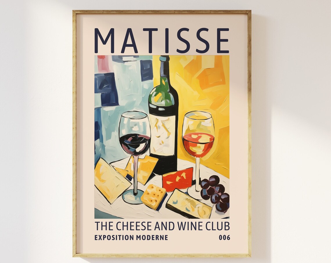 Henri Matisse Cheese And Wine Club Art Print