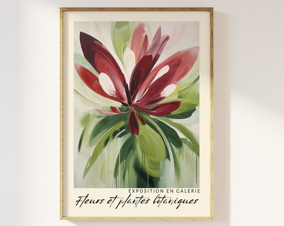 Floral Bouquet Exhibition Art Print, Contemporary Botanical