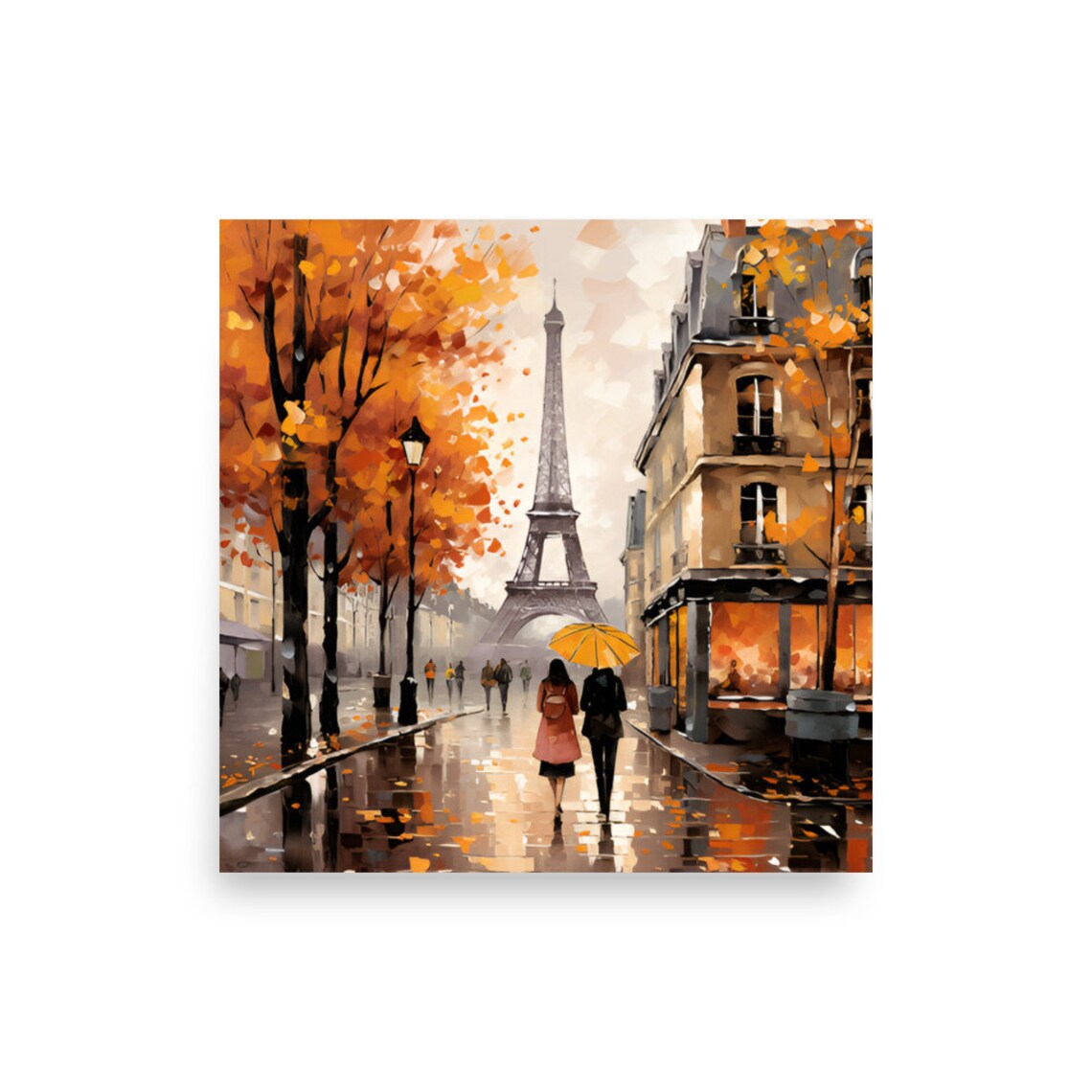 Paris Eiffel Tower Watercolor France Travel Poster - Image 2