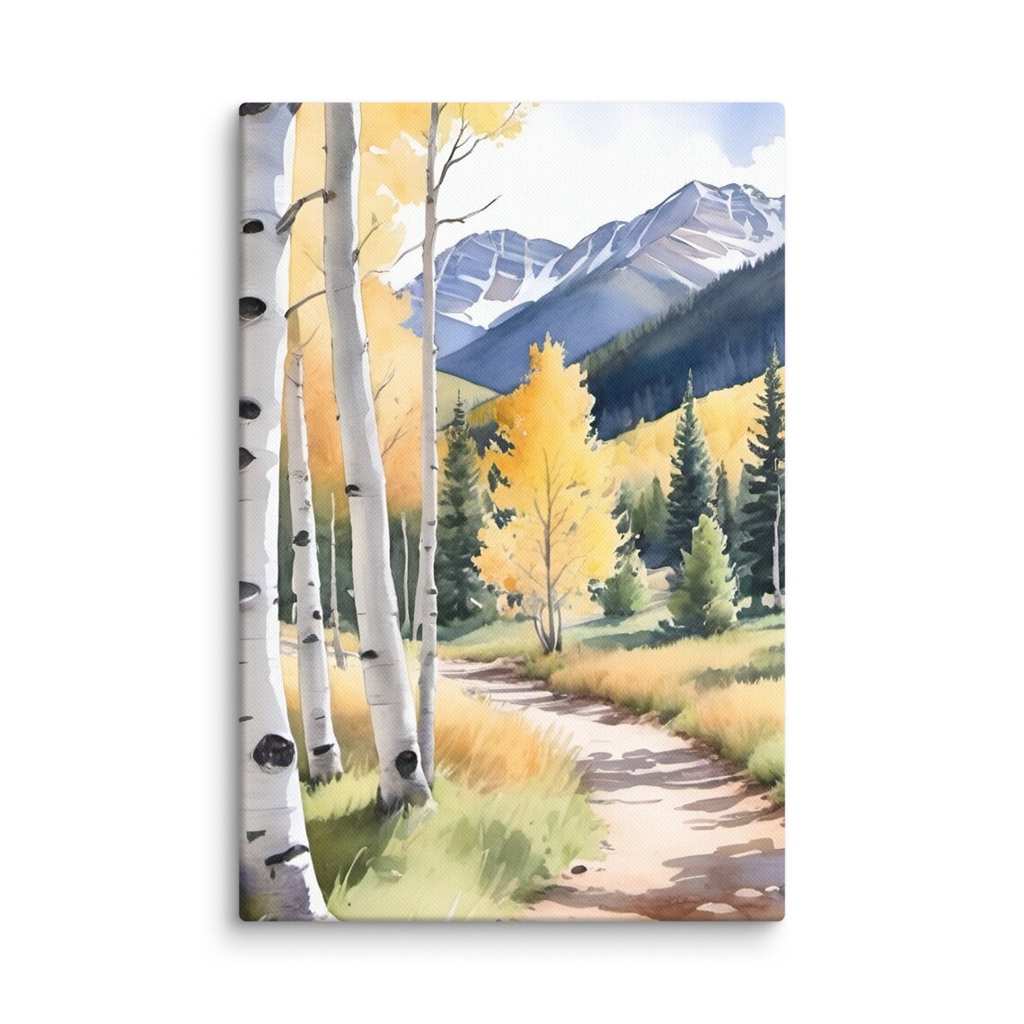 Aspen Watercolor Art Print, Colorado Mountain Landscape - Image 4