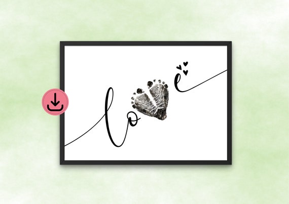Baby Footprint Love Footprints Art Print