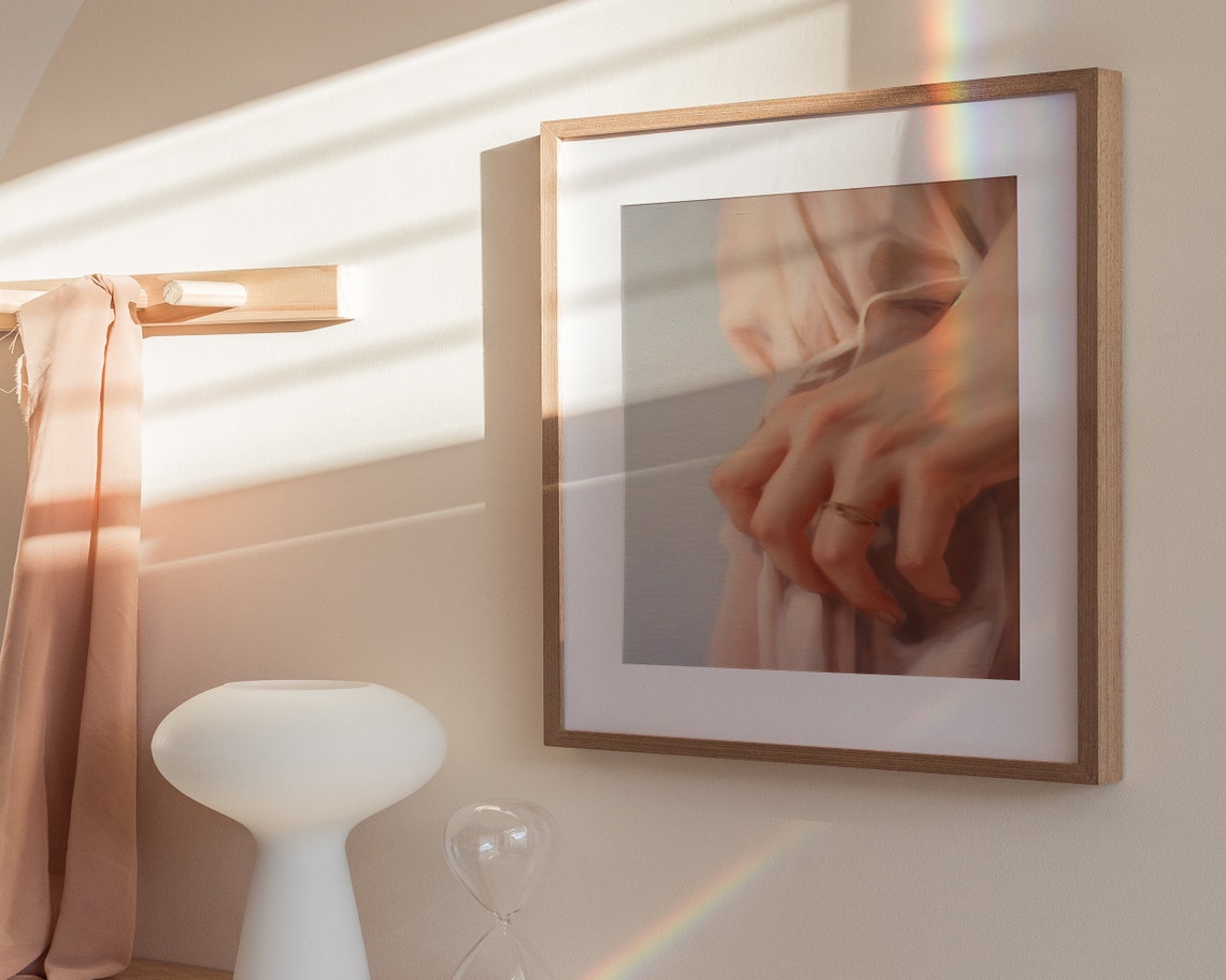 Soft Tonal Womans Hand Print Aesthetic Wall Art Divine Feminine Art Cottagecore Home Decor Wall Art - Image 3