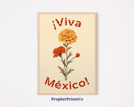 Viva Mexico Mexican Wall Art Latino Wall Art Aesthetic Mexico Poster Mexican Exhibition Art Wall Art