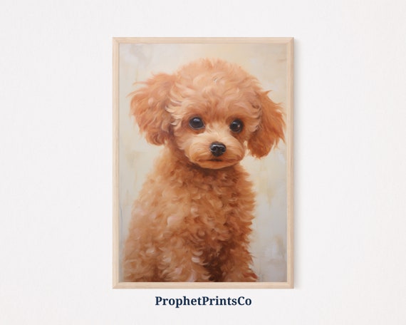 Poodle Art Print Cute Poodle Decor Dog Lover Gift Poodle Dog Art Print Aesthetic Puppy Art Wall Art