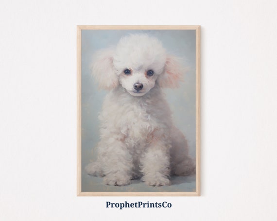 Poodle Art Print Cute Poodle Decor Dog Lover Gift Poodle Dog Art Print Aesthetic Puppy Art Wall Art