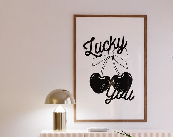 Trendy Art Prints Black Bow Wall Art Black White Wall Art Print Girly Wall Art College Apartment Decor Cherry Prints Neutral Wall Art