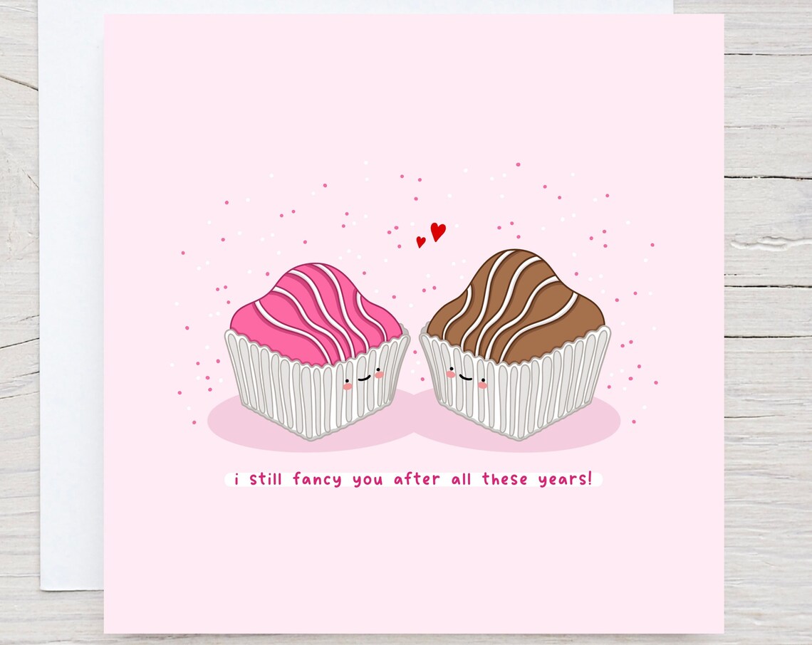 I Still Fancy You After All These Years Kawaii Cake Anniversary Poster