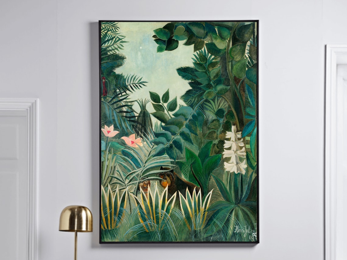 Henri Rousseau Botanical Print, Equatorial Jungle Poster