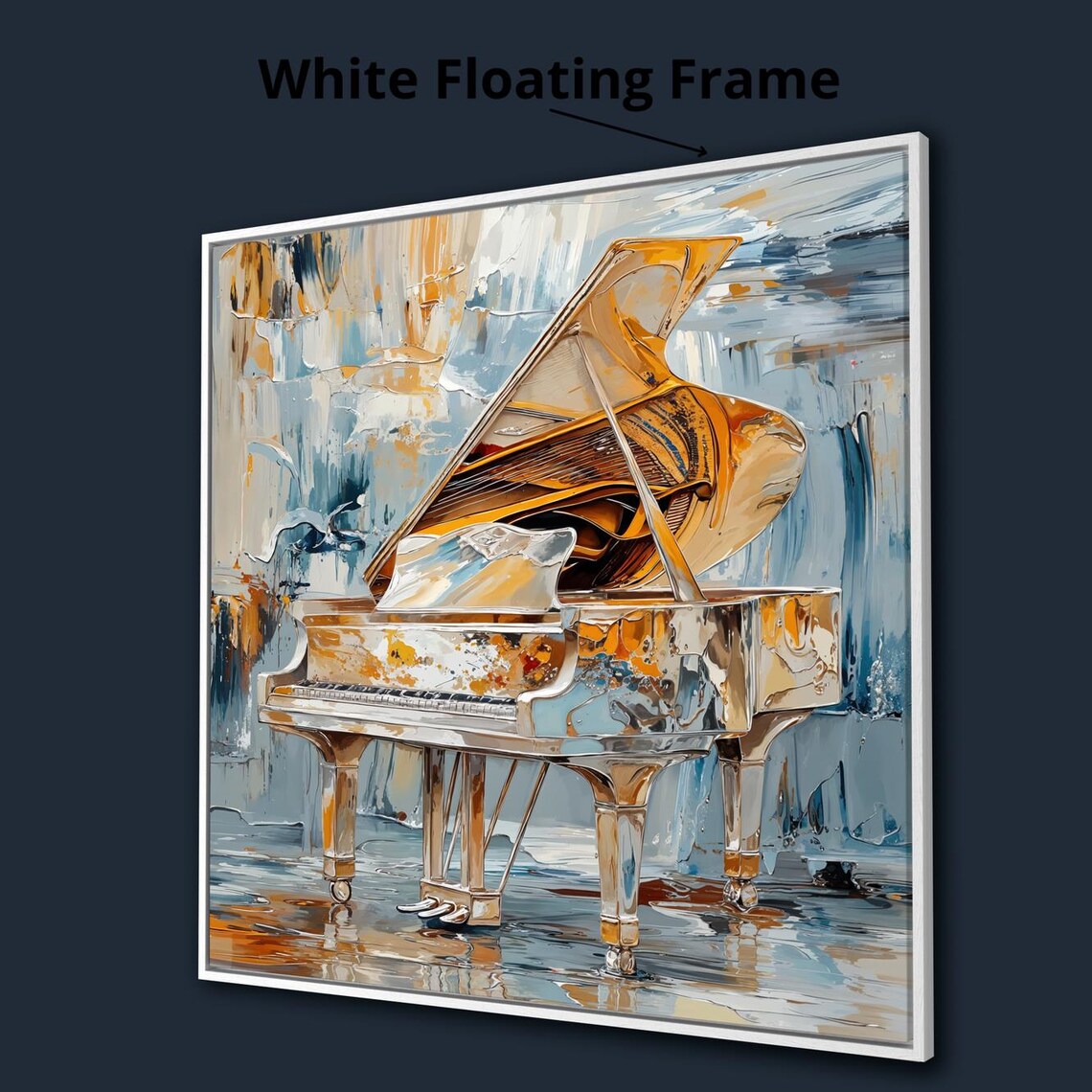 Abstract Grand Piano, Modern Music Wall Art Print - Image 4